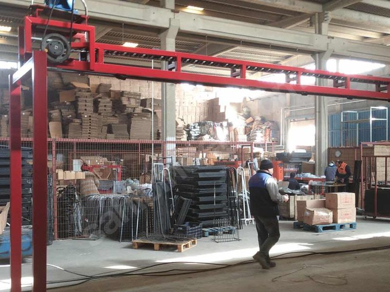 Aluminium profile plant, conveyor line